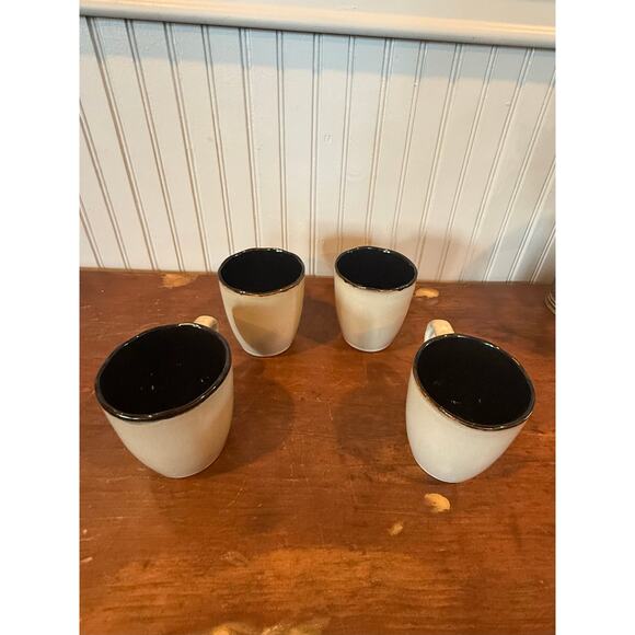 Zambezi Elite Gibson China Mug Set Black Interior Stoneware 1990s Kitchenware - Picture 2 of 3